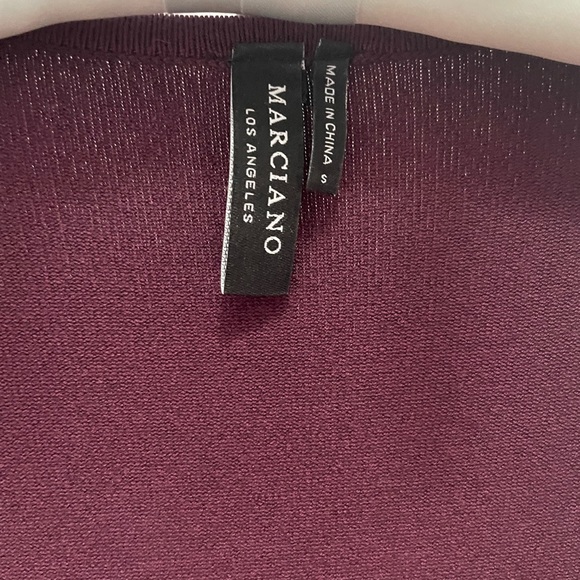 Marciano sweater dress in burgundy. - Picture 6 of 6